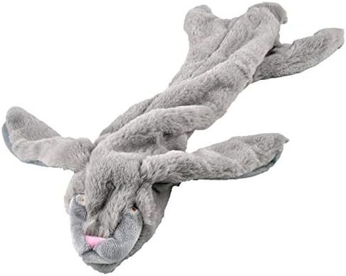 Jeffers Pet Thinnies Unstuffed No Squeaker Dog Toy – 21" Plush Rabbit, Flat Stuffing Free Chew Toy for Small, Medium & Large Dogs – Soft, Interactive Play, Fetch, Tug, Training, Teething in Kuwait