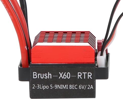 RC Car Brushed Motor ESC 360A TwoWay Brake Climbing Drag Brake for 1/10 RC Car, Black Metal, Universal for SCX10 (29T) in Saudi Arabia
