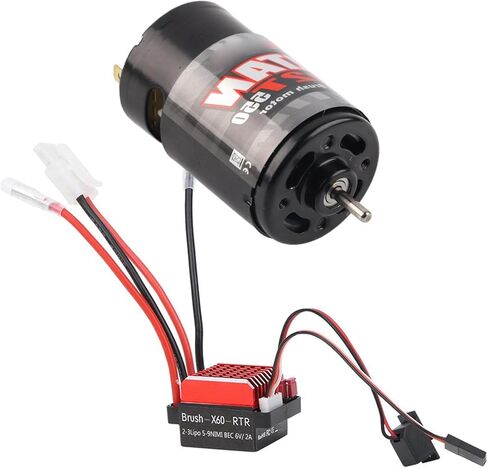 RC Car Motor ESC 360A Twoway Climbing Climbing Brake for 1/10 RC Car ، Black Metal ، Universal for SCX10 (29T) in Kuwait