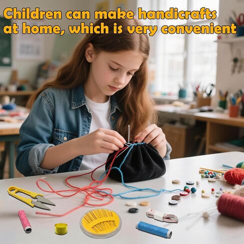 Portable Sewing Kit for Travel, Home & DIY – Complete Sewing Supplies with Thread, Needles, Scissors, Buttons, Measuring Tape – Perfect Gift for Beginners, Kids, Adults, Moms & Grandmas in Kuwait