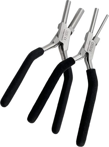 1 EA German Heavy Duty Bail Making Pliers 3MM/5MM-7MM/9MM Bail making pliers for consistent loops connectors -WITH NON-SLIP COMFORT GRIP HANDLE (SET OF 2 EACH-3MM/5MM+7MM/9MM) in Saudi Arabia