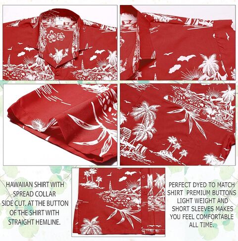 LA LEELA Men's Hawaiian Shirts Short Sleeve Button Down Shirt Mens Summer Shirts Casual Beach Vacation Hawaii Island Shirts for Men Funny XS Tropical, Blue in Saudi Arabia