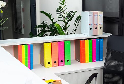حزمة مميزة من 25 مجلدات A4/75 مم/7.5 سم/باستيل الوردي تغطية بلاستيكية PP/Paper/Slot Folder Folder Protection Metal Edge Protect in Kuwait