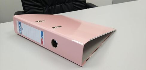 حزمة مميزة من 25 مجلدات A4/75 مم/7.5 سم/باستيل الوردي تغطية بلاستيكية PP/Paper/Slot Folder Folder Protection Metal Edge Protect in Kuwait