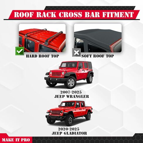KitsPro 260lb Roof Rack Cross Bars for 2016-2019 Ford Explorer (ONLY FIT Factory Raised Side Rails), Matte Black Heavy Duty Aluminum Cargo Crossbar in Saudi Arabia