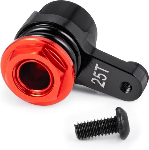 سبيكة الألومنيوم 25T Servo Horn مع أجزاء ترقية مدنية مدمجة لـ LOSI 1/18 MINI LMT 4WD 4x4 Monster RC Truck (RED) in Kuwait