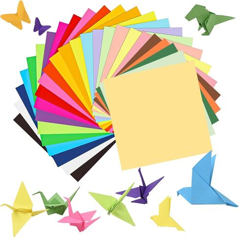 300 Sheets Origami Paper, 25 Colors Origami Paper 6x6, Double Sided Color 6" Square Oragami Paper for Scrapbook Decor, Folding Crafts Kids DIY School Arts Crafts in Saudi Arabia