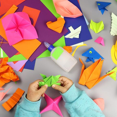 300 Sheets Origami Paper, 25 Colors Origami Paper 6x6, Double Sided Color 6" Square Oragami Paper for Scrapbook Decor, Folding Crafts Kids DIY School Arts Crafts in Saudi Arabia