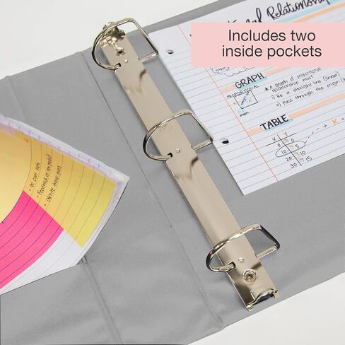 BAZIC 3 RING BINDER 3 "عرض المجلدات المائلة D Ring Organizer - Green ، عقد 600 ورقة ، لمكتب المدرسة ، 1 -Count in Saudi Arabia