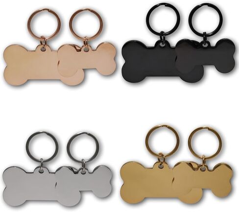 Stainless Steel Dog Tags Personalized, Pet Tag Personalized, Cat Tag Personalized, Pet ID Tags, Engraved on Both Sides, Bone, Heart and Round-Shaped (Heart, Small) in Saudi Arabia