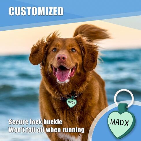 Personalized Engraved Silicone Dog Tags, Custom Pet ID Tags for Cats and Dogs, Engraved Silent Name Phone Address Tag, Clear Without Noise Silicone Tags for Large Small Pets（Hexagon Mix 3） in Kuwait