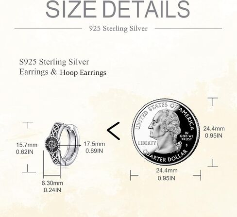 SHEAISRS Celtic Knot Earrings 925 Sterling Silver Small Hoop Earrings Jewelry Women Gift Man in Saudi Arabia