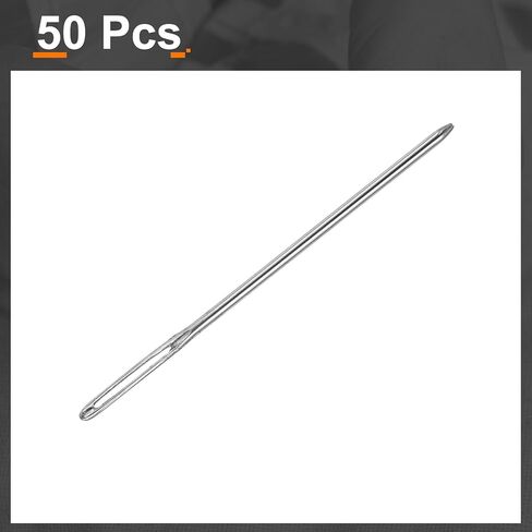 Harfington 50pcs إبر تنجيد 0.76 مم قطر 37 مم (1.46 ") طويل خياطة العين خياطة يدوية مستقيمة من الفولاذ المقاوم للصدأ لتطريز النسيج الجلدي الزنبق ، الذهب in Kuwait