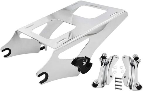 Gloss Black Two-Up Tour Pack Pak Mount Luggage Rack Quick-Detach ＆ 4 Point Docking Hardware Kit Compatible with Harley Touring Road King Electra Road Street Glide 2014-2023 in Saudi Arabia