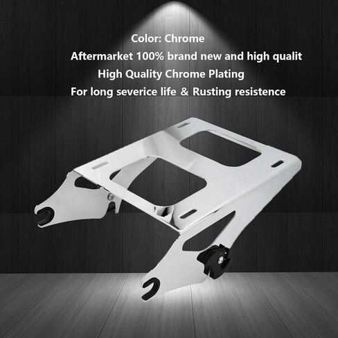 Gloss Black Two-Up Tour Pack Pak Mount Luggage Rack Quick-Detach ＆ 4 Point Docking Hardware Kit Compatible with Harley Touring Road King Electra Road Street Glide 2014-2023 in Saudi Arabia
