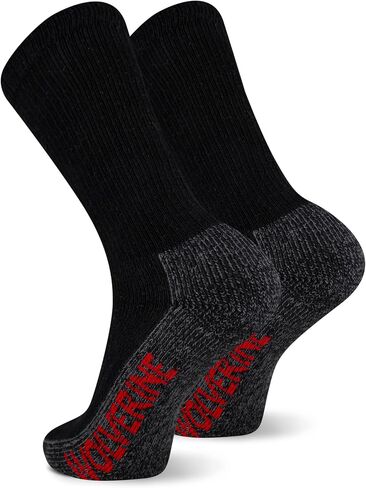 Wolverine Men's Steel Toe Cotton Work Boot Crew Socks-2 Pairs-Durable Cushioning in Saudi Arabia