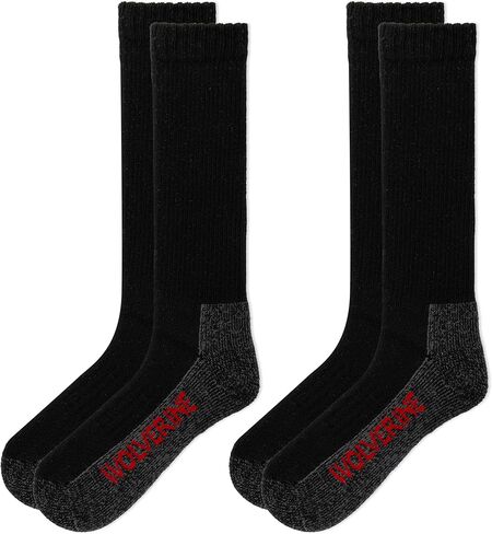 Wolverine Men's Steel Toe Cotton Work Boot Crew Socks-2 Pairs-Durable Cushioning in Saudi Arabia