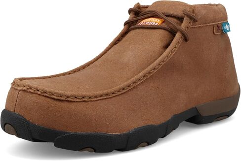 Twisted X Men's Work Chukka Driving Moc, Distressed Saddle, 11 W in Saudi Arabia