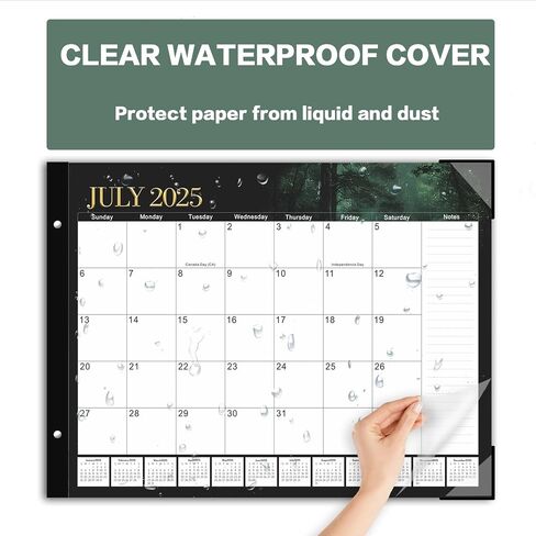 Desk Calendar 2025-2026, Large Desk Calendar 2025 22"x 17", 18 Month, July 2025 to December 2026, Suitable For Home, School Or Office, Monthly Planning Calendar(forest) in Saudi Arabia