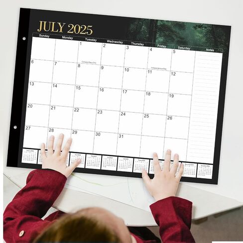 Desk Calendar 2025-2026, Large Desk Calendar 2025 22"x 17", 18 Month, July 2025 to December 2026, Suitable For Home, School Or Office, Monthly Planning Calendar(forest) in Saudi Arabia