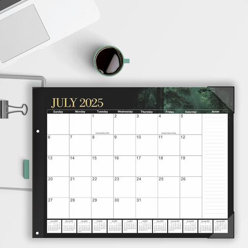 Desk Calendar 2025-2026, Large Desk Calendar 2025 22"x 17", 18 Month, July 2025 to December 2026, Suitable For Home, School Or Office, Monthly Planning Calendar(forest) in Saudi Arabia