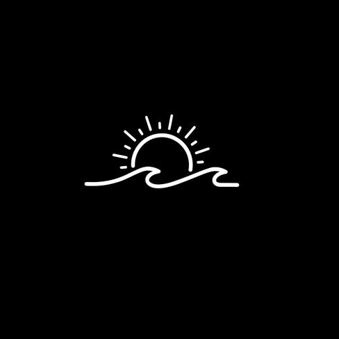 KamiDesigns Sun & Wave 7" Car Decal White- Beach Bumper Sticker for Vans|Walls| Laptop|Car|Truck|Window|Bumpers in Saudi Arabia