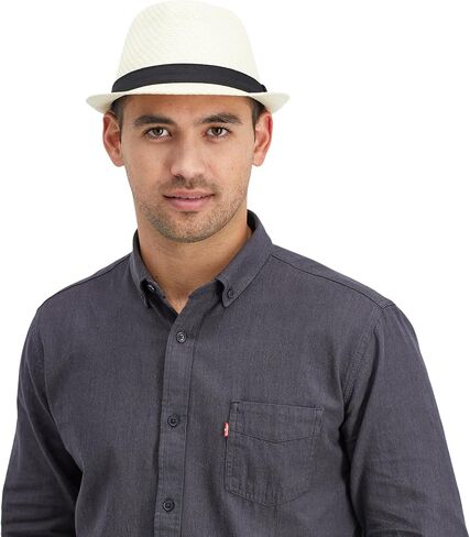 Levi's Men's Lightweight Straw Fedora Panama Hat in Saudi Arabia