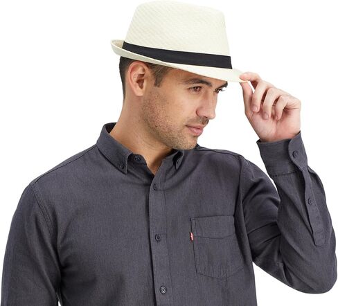 Levi's Men's Lightweight Straw Fedora Panama Hat in Saudi Arabia