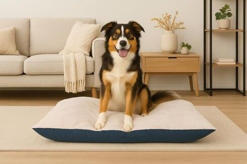 Furhaven Large Plush & Twill High-Loft Pillow Pet Bed, Spice in Saudi Arabia