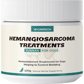 Blood Support Powder for Dogs, Natural Yunnan Sanqi Powder for Hemangiosarcoma, Hemoabdomen, Pericardial Effusion, Cancer Bleeding, Severe Bruising, Ulcer-Related Bleeding, Bloody Stools - 120g