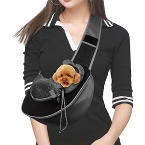 Pet Dog Sling Carrier Pocket Adjust Strap Anti-Falling Design Breathable Mesh Travel Safe Sling Bag Carrier for Dogs Cats