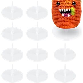 10pcs Emotional Support Crochet Doll Stands, Knitted Doll Display Stand Base Action Figure Stand Support Accessories for Home Office Toy Dolls Showcase Holder