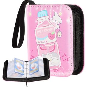 رابط بطاقة صغير 1 جيب للبطاقات ، وصاحب Mini Trading Card Binder يناسب 80 بطاقة مع 40 من الأكمام القابلة للإزالة ، و Card Binder Album Case لـ TCG ، MTG ، الألعاب الرياضية (Sakura Cat) in Kuwait