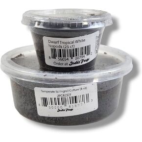 josh's frogs dwarf tropical white isopods (25 ct) و springtails المعتدل (8 أوقية) تنظيف حزمة الطاقم.