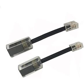 2 x Master Cables Telephone Cord Detangler, Anti-Tangle Telephone Handset Cable 360 Degree Rotating Landline Swivel Cord Untangler Black