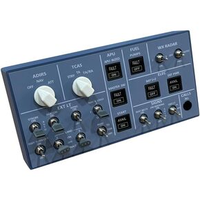 A35X/A32X Mini Light Overhead Panel for MSFS 2020/2024 - Flight Sim Home Cockpit- (Backlit Edition)