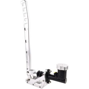 Hydraulic E-Brake Aluminum Drift Handbrake Long Level Gear Compatible with Racing Cars in Red Silver Black Colors(Red)