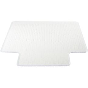 Deflecto Execumat Clear Chair Mat, High Pile Carpet Use, with Lip, Beveled Edge, 45" x 53", Clear (CM17233COM)