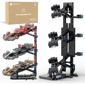Display Stand for Lego Speed Champions Formula 1 Race Car, Stand for F1 Car 66802 77242 77243 77244 77245 77246 77247 77248 77249 77250 77251 and other 8-stud car, Building Kit for Kid 6+