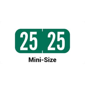 MINI 2026 Year Stickers, Doctor Stuff 2026 Chart Stickers, Light Blue Color Coded, Tab 1287 Style, USA Made Year Labels for End Tab File Folders, 500 Labels/Roll in a Dispenser Box, 1/2" x 1-1/8"