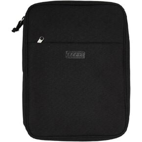 Sooez Zipper Binder Bag, 1-Inch 3-Ring O-Ring, Zip up Binder with Pockets and 5-Tab Expanding File Folder, Black