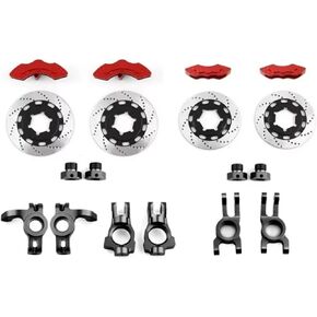 for KM Raytheon for Rally Car C3 E8414 E8415 1/7 RC Car Upgrade Accessories 1 Set Disc Brake Set Caliper RC Upgrade Accessories(Blue Black)