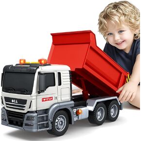 Kids Toys for 3 4 5 6 7 8 Years Old Boys, Large Excavator Truck Toy with Lights, Sounds, Toddler Friction Powered Truck Vehicle Toy for Boys Girls Christmas Birthday Gifts