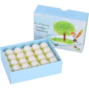 20PCs Sponge Daubers Yellow Light A Clean Finger Paint Tools for