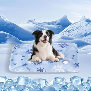 Cooling Mat for Dogs - 2025 Upgraded 23.6"x17.7" Washable Pet Cooling Pad, Non-Slip Kennel Bed for Summer, Portable Ice Mat for Dogs/Cats