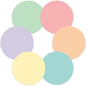 12PCS Pastel Dry Erase Table Dots 11 Inch Circles Spots Decals Colorful Removable Marker Stickers with Plastic Scraper for School Classroom Wall Whiteboard Teachers Students Supplies