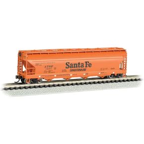 Bachmann Trains - ACF 56 '4 -Bay Center -Flow Hopper - Santa Fe #101414 - N Scale