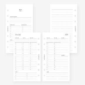 2025/2026 Personal Weekly Planner Refill, Week on Two Page Planner Insert for Personal Filofax and LV MM 6 ringed Agenda (Vertical Hourly)