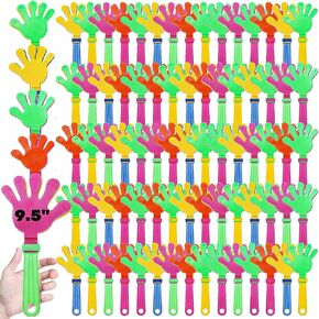 80 Pack 9.5 Inch Hand Clappers, Colorful NoiseMakers Bulk, Party Favors Hand Soundboard, Large Plastic Noise Makers Clackers for Graduation Celebrations Sporting Events, Random Color