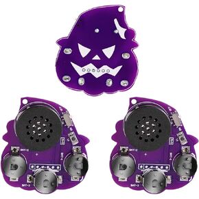 3pcs Purple Pumpkin Cricket Noise Maker, Wizard Style with 16 Sounds, Hidden Cricket Noise Items for Adults Halloween Party Supplies